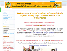 Tablet Screenshot of pawsparadise.co.uk